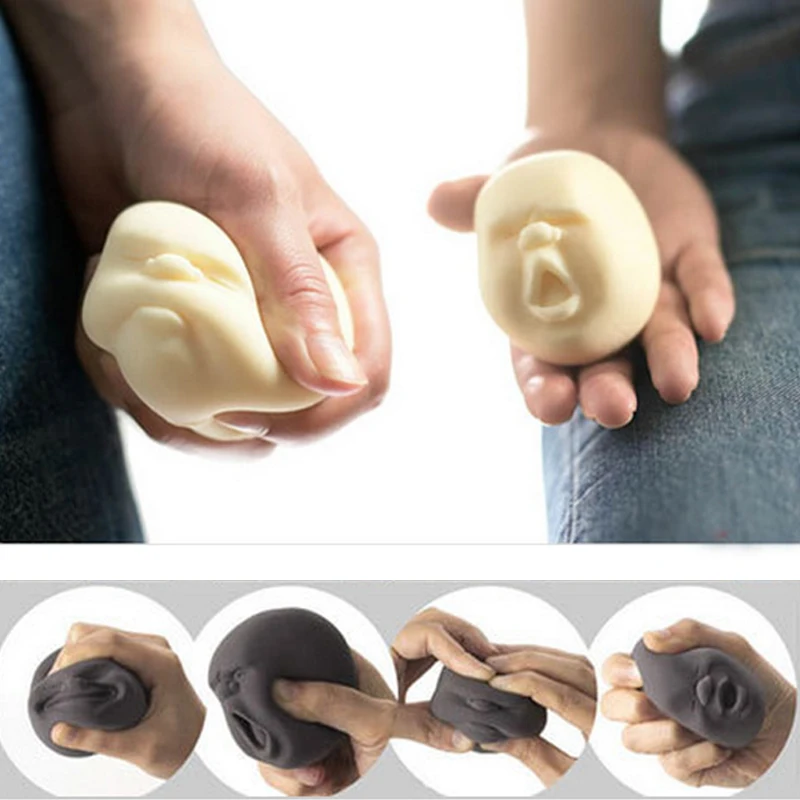 Fun Novelty Caomaru Antistress Ball Toy Human Face Emotion Vent Ball Resin Relax Doll Adult Stress Relieve Novelty Toys Gift