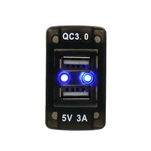 Автомобильный интерфейс USB зарядное устройство двойной usb порт с QC 3 0 Быстрая