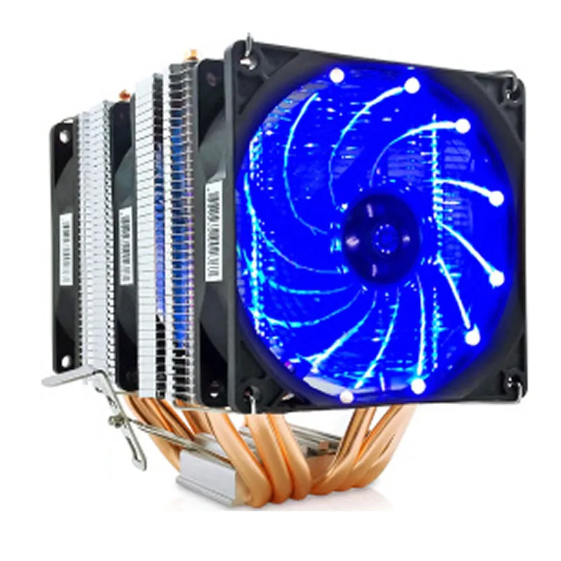 Comprar Alta calidad 6 heatpipe dual torre de enfriamiento de 9cm fan de apoyo 3 fans 4PIN enfriador de CPU 775, 115X1366X2011 AM3 AM4 FM1 FM2 Ryzen