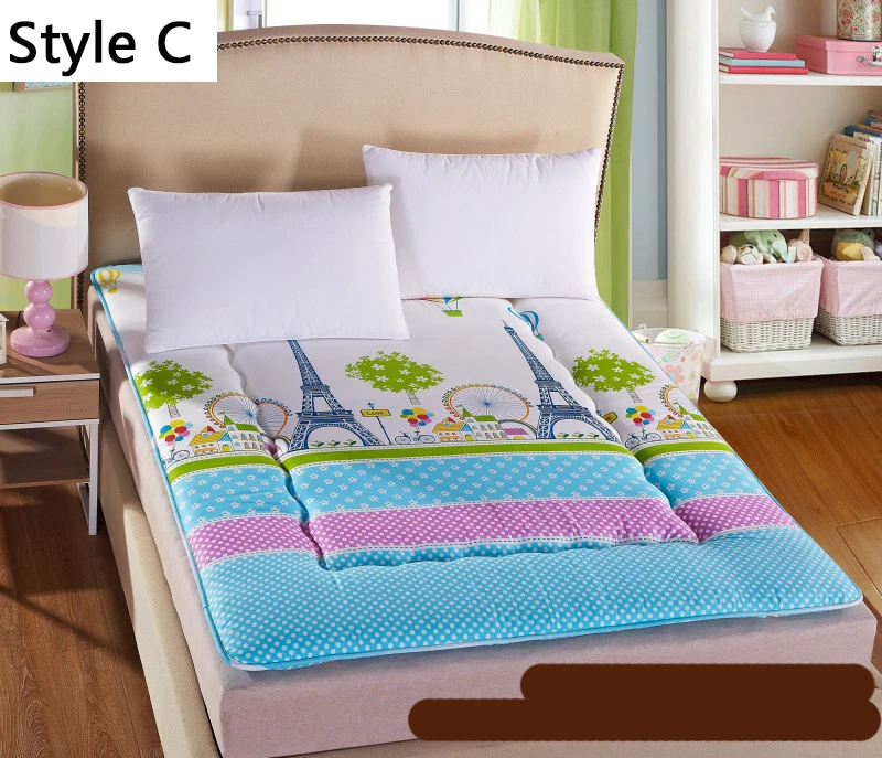 cheap Ancient Architecture Thick Warm Foldable Single Or Double Mattress Fashion NEW Topper Quilted Bed