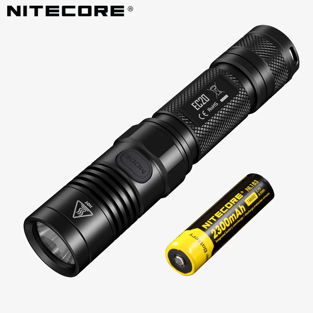 5-year Warranty NITECORE EC20 960 Lumens Bright LED Underwater Flashlight Portable Light with 18650 Battery