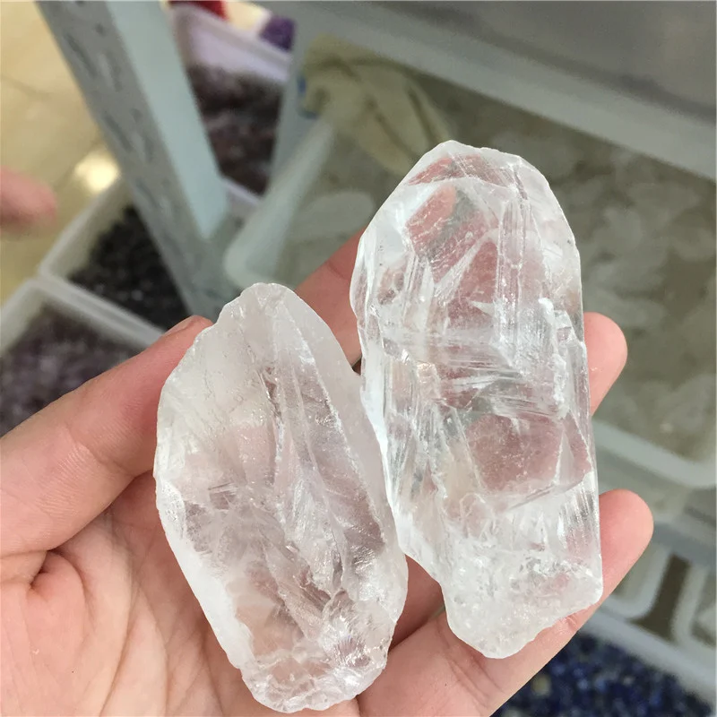 Грубая прозрачная Кварц белый кристалл гравий галтованные камни