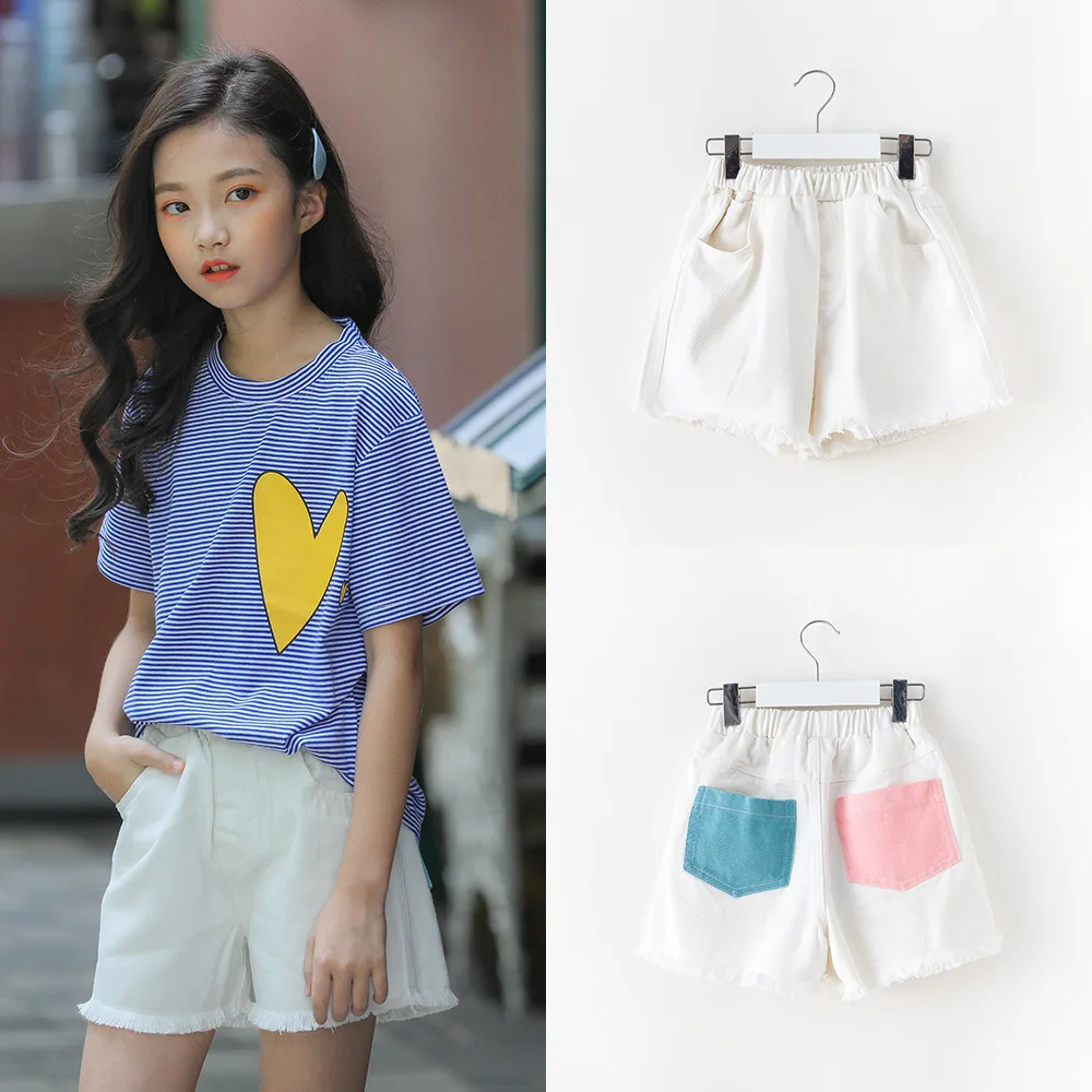 

Teenage Baby Girls Clothes Black White Plaid Shorts Pants 2019 Summer Kids Shorts for Girls Children Casual Shorts 8 12 Year
