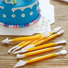 Кондитерский Инструменты Формы для выпечки Десерт украшения цветок Вырезка ручка шоколад Мыло инструмент 8 шт. помадка формы Трафареты для тортов