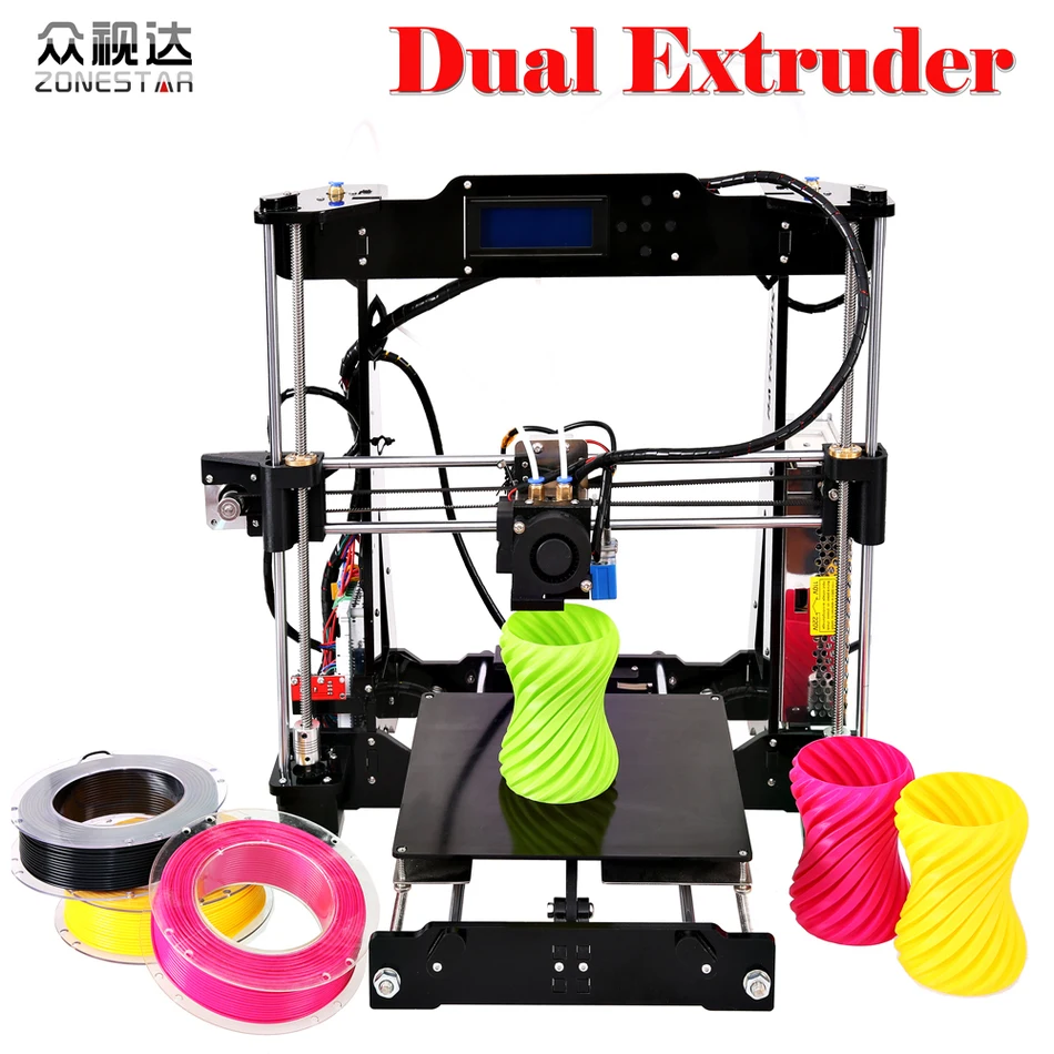  2016 Newest The 9th Generation P802 Auto Leveling Reprap Prusa i3 3D Printer DIY Kit Gift 2 Rolls Filament SD Card Free Shipping 