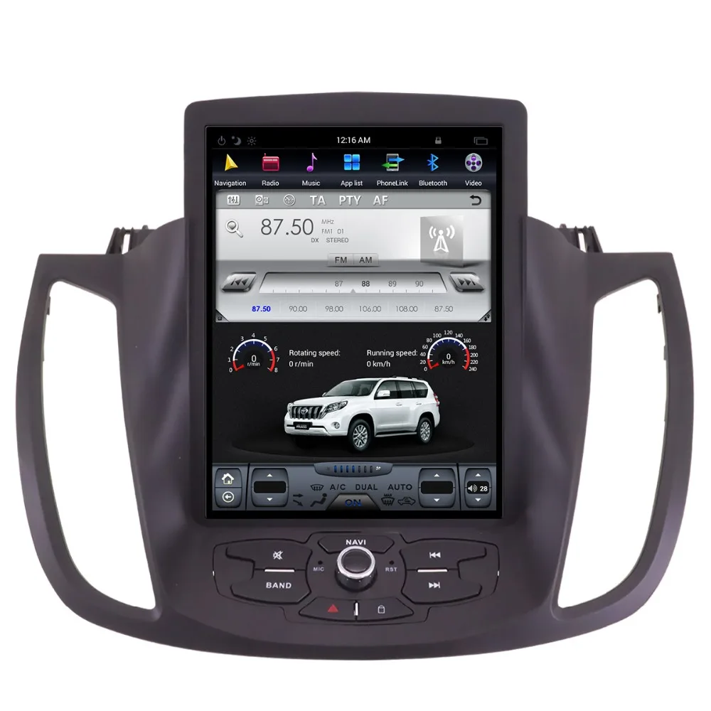 Perfect Android7 Tesla style Car No CD DVD Player GPS Navigation For Ford Kuga/Escape 2013-2017 Auto stereo headunit multimedia radio 3