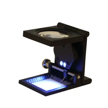 

Promotion 10X Zinc Alloy 2 LED Light Folding Magnifying Optical Glass Magnifier Scale Hot Search