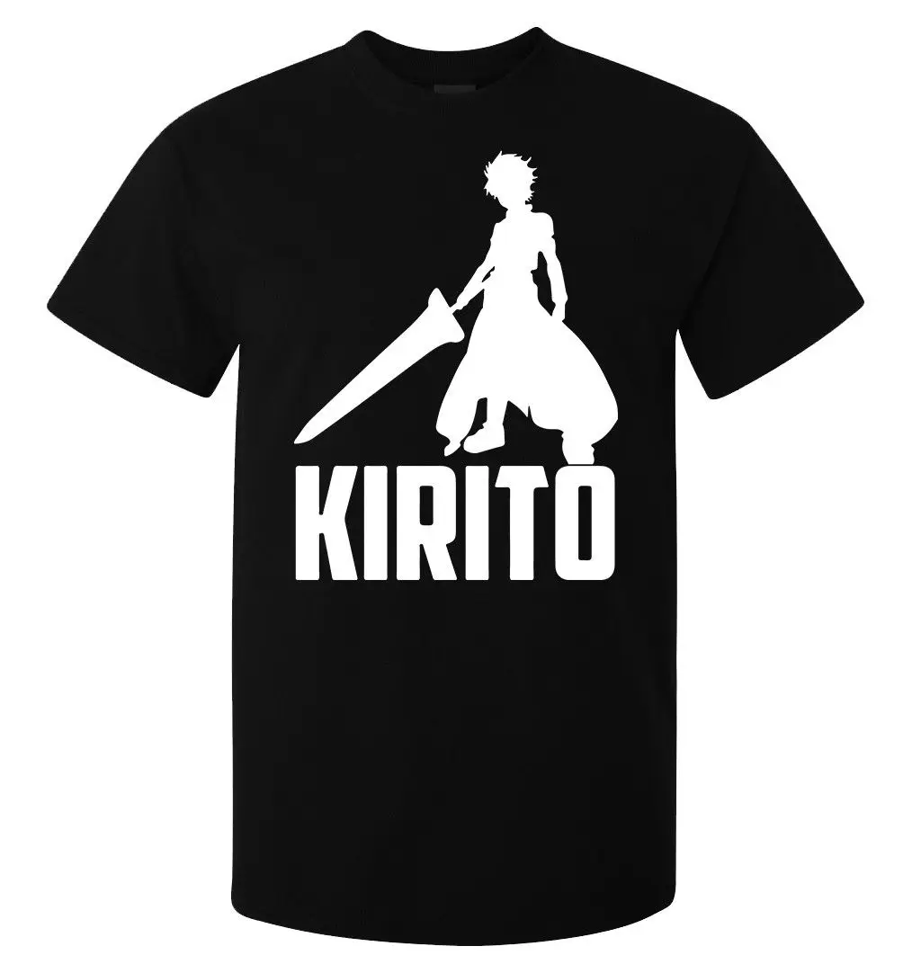 Sword Art Online Kirito Anime Manga men's (woman's available) t shirt black top   Cartoon t shirt men Unisex New Fashion tshirt