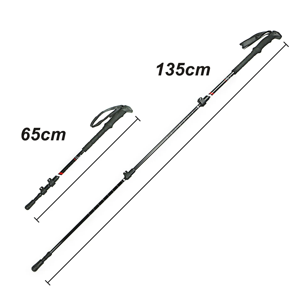 carbon fiber external quick lock Trekking pole hiking telescope stick