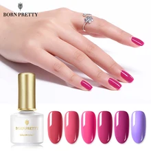 BORN PRETTY красновато-фиолетовый Гель-лак для ногтей 6 мл чистый цвет ногтей замочить от маникюра УФ-Гель-лак для нейл-арта дизайн