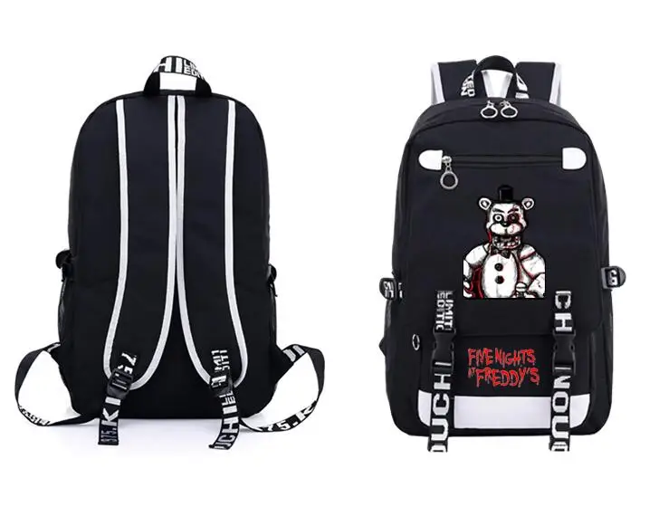 Newtal Five Nights At Freddy's», «пять ночей у Фредди», футболка с изображением персонажей видеоигр рюкзак человек сумки Чика; Фокси Бонни с рисунком персонажей из игры «пять ночей в Фредди» Rucksack сумка Повседневное дорожная сумка в подарок
