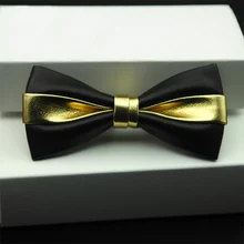 Doux/модный мужской галстук-бабочка из искусственной кожи в стиле пэчворк, Женский галстук-бабочка, красный, золотой, серебряный, для взрослых, мужской галстук-бабочка для свадебной вечеринки