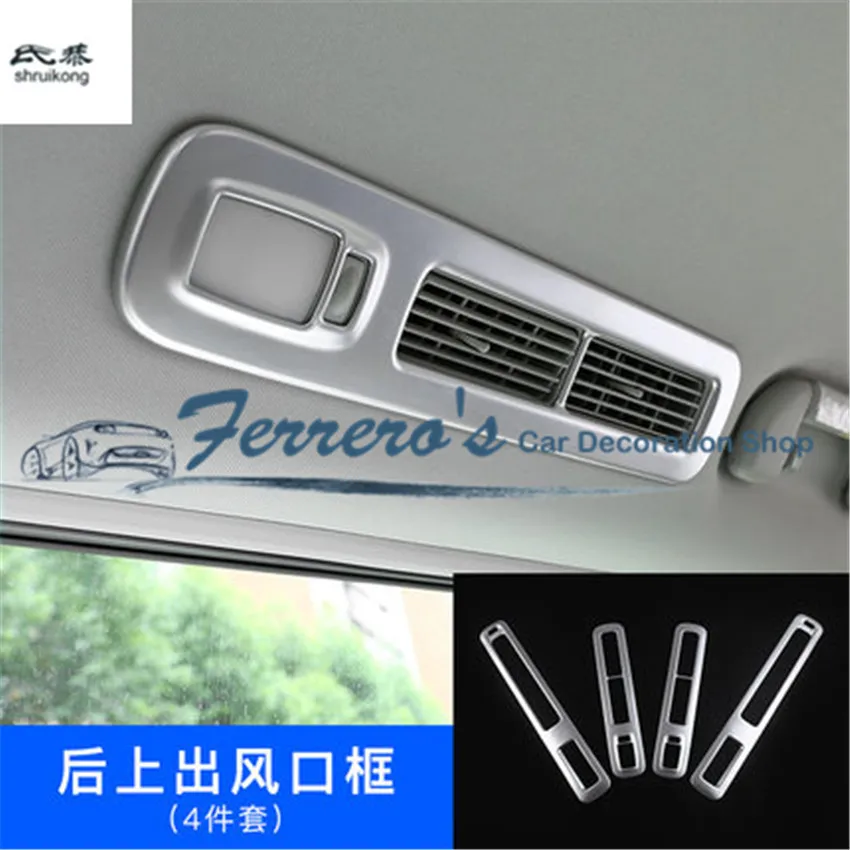 

4pcs/lot Car sticker ABS Chrome top air conditioning outlet decoration cover For Nissan Armada Patrol Royale Nismo Y62 2016-2018