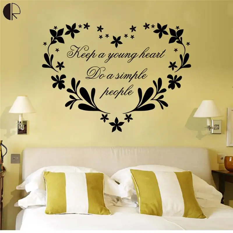 Aliexpress Simple Design Keep A Young Heart Wall Aliexpress Simple Design Keep A Young Heart Wall Stickers Removable Decal Art Mural Home Decoration Decor Hh1353 From Reliable