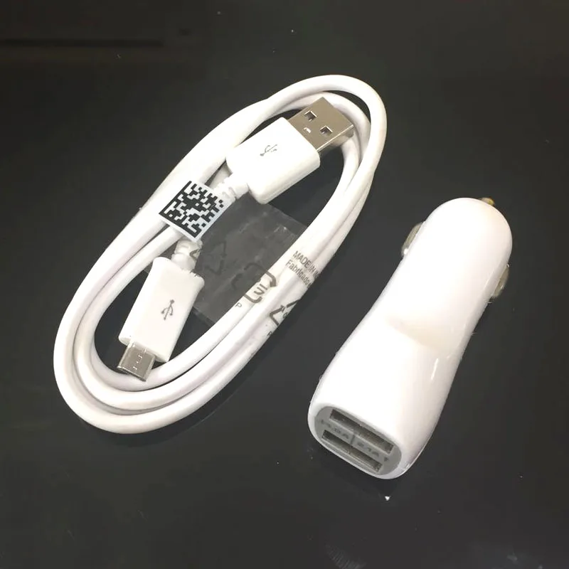 Автомобильное зарядное устройство DC 5 В 2 0 А + 1 а с двумя портами и USB кабелем для