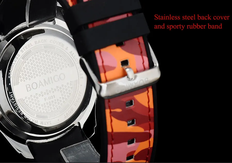 Men Digital Analog LED Wristwatch Male Sports Watches Fashion Brand Mens Watch Rubber Band Red 30M Waterproof Relogio Masculino  (3)