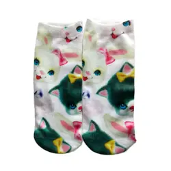 Лидер продаж Dorpshipping милые 3D носки Красота короткие Для женщин носки печатных смешные носки Для женщин s хлопковые носки Harajuku Сокс HK и 45