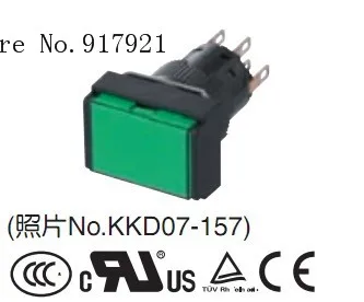 

[ZOB] Japan imports Fuji reset button switch AR16F0N green AR16F5N rectangular flat head self-locking button --10pcs/lot