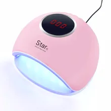 Новая звезда 5 Сушилка для ногтей 72 Вт Светодиодный УФ-лампа для ногтей сушильная УФ-Гель-лак с кнопкой таймера 33 светодиодный s двойной свет маникюр Дизайн ногтей лампа