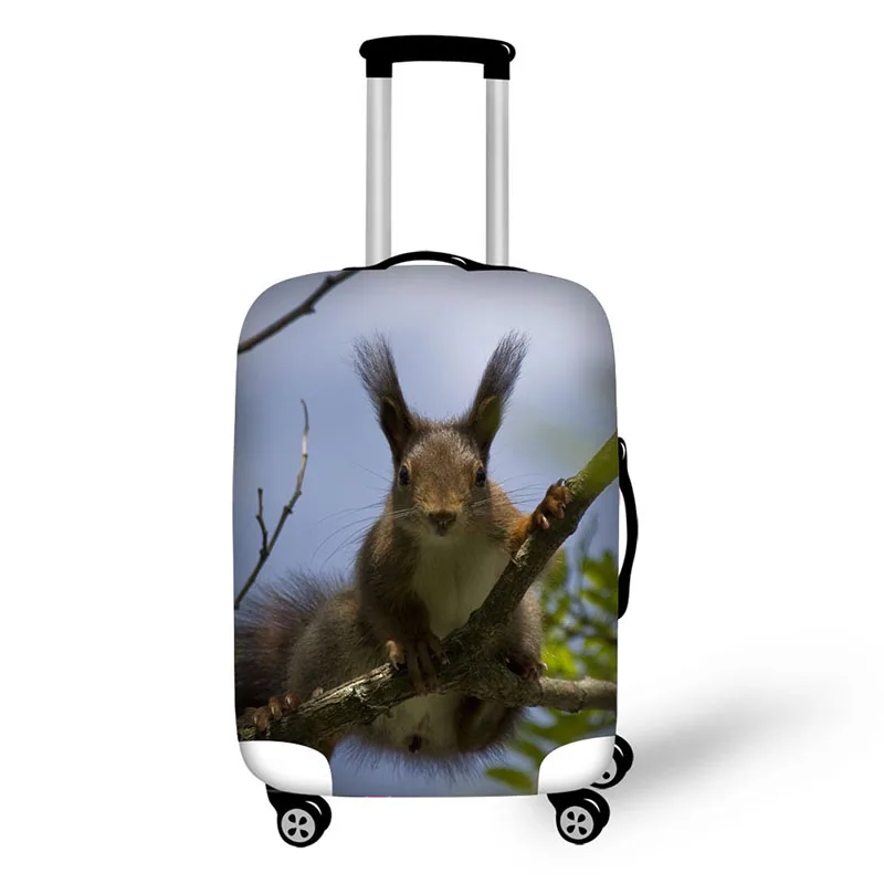 creative design travel protective cover for 18-30 inch trolley suitcase rain dust protector covers Animal squirrel prints