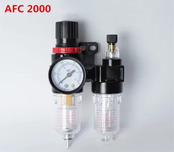 

Free shipping 1Pcs Air Compressor AFC2000 oil Water Separator Regulator Trap Filter Airbrush Two Union Treatment
