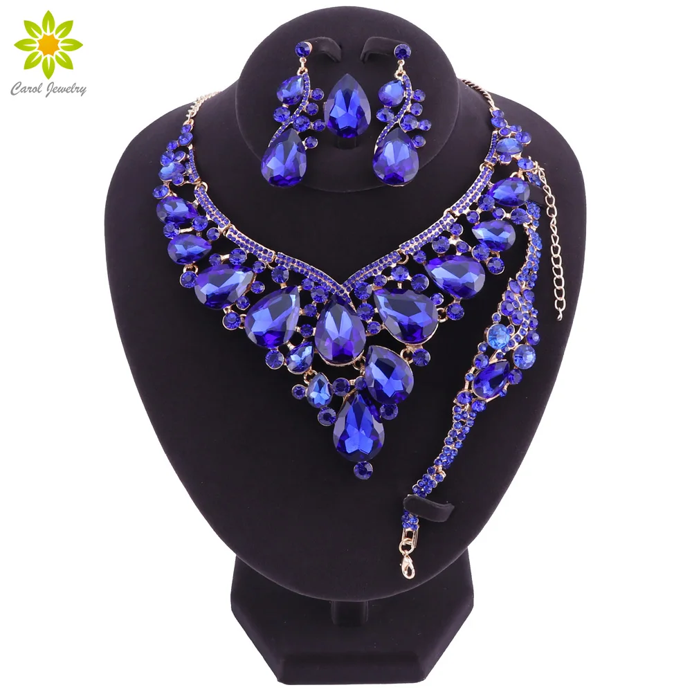 crystal wedding jewelry sets for brides