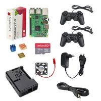 UK Raspberry Pi 3 Model B Game Kit + 2 Game Controller +32G 16G SD Card + Case + 3A Switch Power Supply +Heat Sink + HDMI Cable