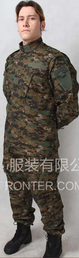 USMC bmu вдохновляющая Военная Тактическая охотничья боевое снаряжение для страйкбола тренировочная форма костюмы рубашка+ брюки A-TACS FG Мультикам камуфляж - Цвет: JD