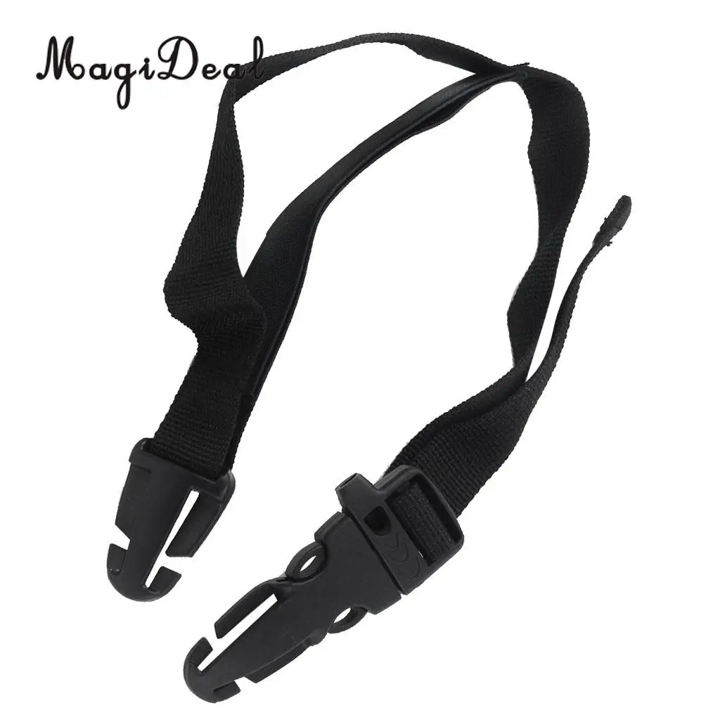 MagiDeal Adjustable Backpack Webbing Chest Strap with Whistle Buckle Black for Climbing Hiking Kayaking Canoeing Boating Acces