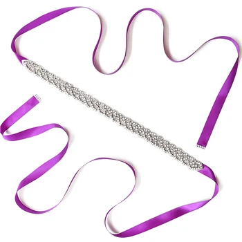 

For Gowns Women Belt Crystal Waistband Ribbon Party Bridal Rhinestone Handmade Cross Dress Decorate Accessories Marriage Wedding