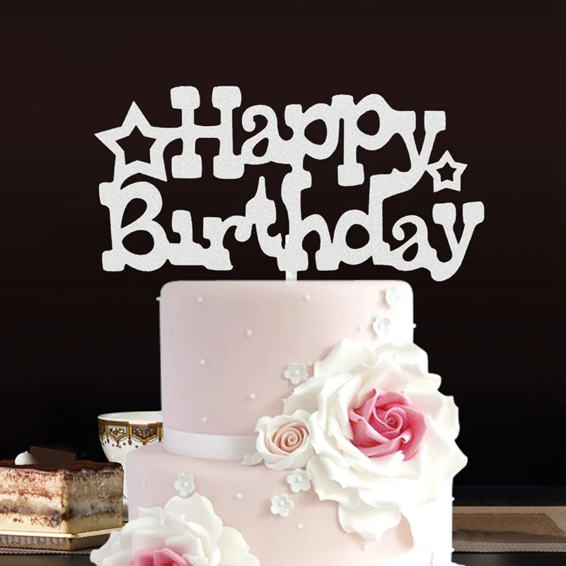 

Happy Birthday Cake Decoration Card Cupcake Cake Cake Flags Double Stick For Family Birthday Party Baking Decoration Supplies