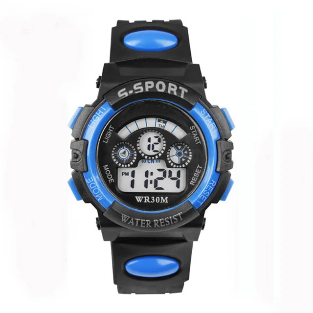 Boy Digital LED Quartz Alarm Date Sports Wrist Watch Blue Drop Shipping montre h Boy Digital LED Quartz Alarm Date Sports Wrist Watch Blue Drop Shipping montre h
