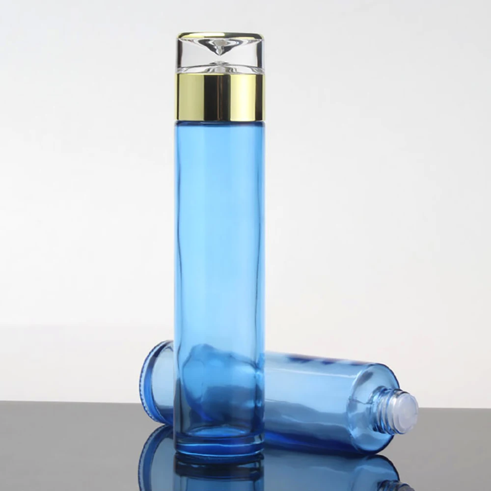 120 мл стеклянная бутылка с УФ-серебром и золотом, бутылка для многоразового использования Косметический Стеклянный парфюм/лосьон/бутылка с тонером