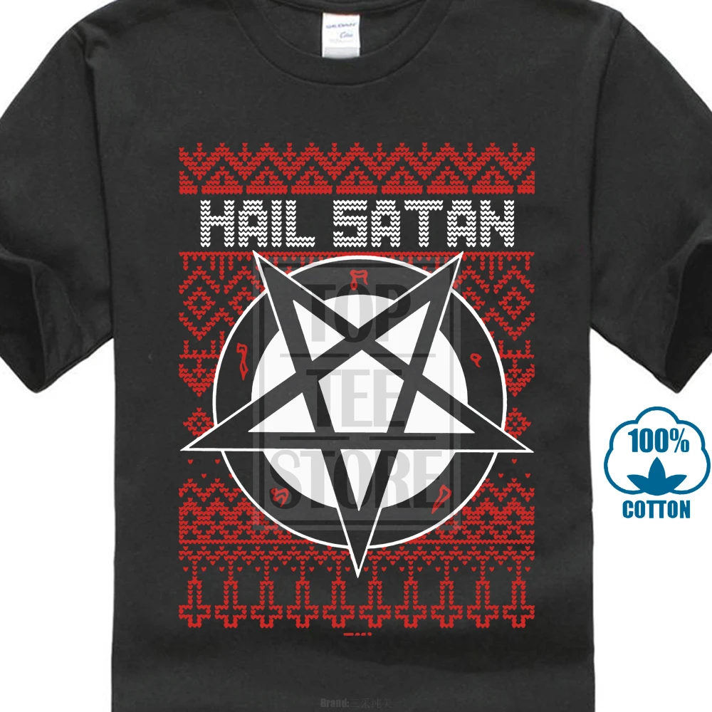 С надписью Hail satan пентаграмма грех злой Дьявол Уродливый Рождественский подарок