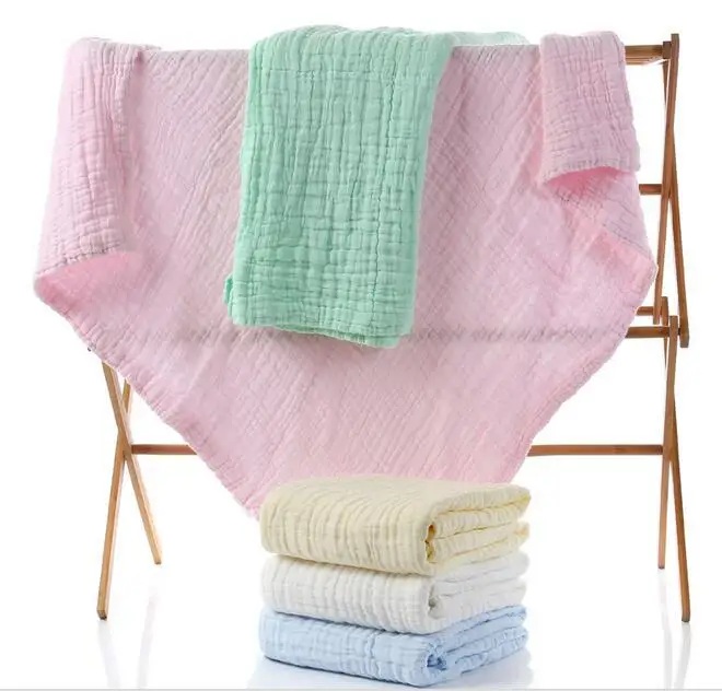 Buy 100*100cm soft soild multi layers cotton gauze