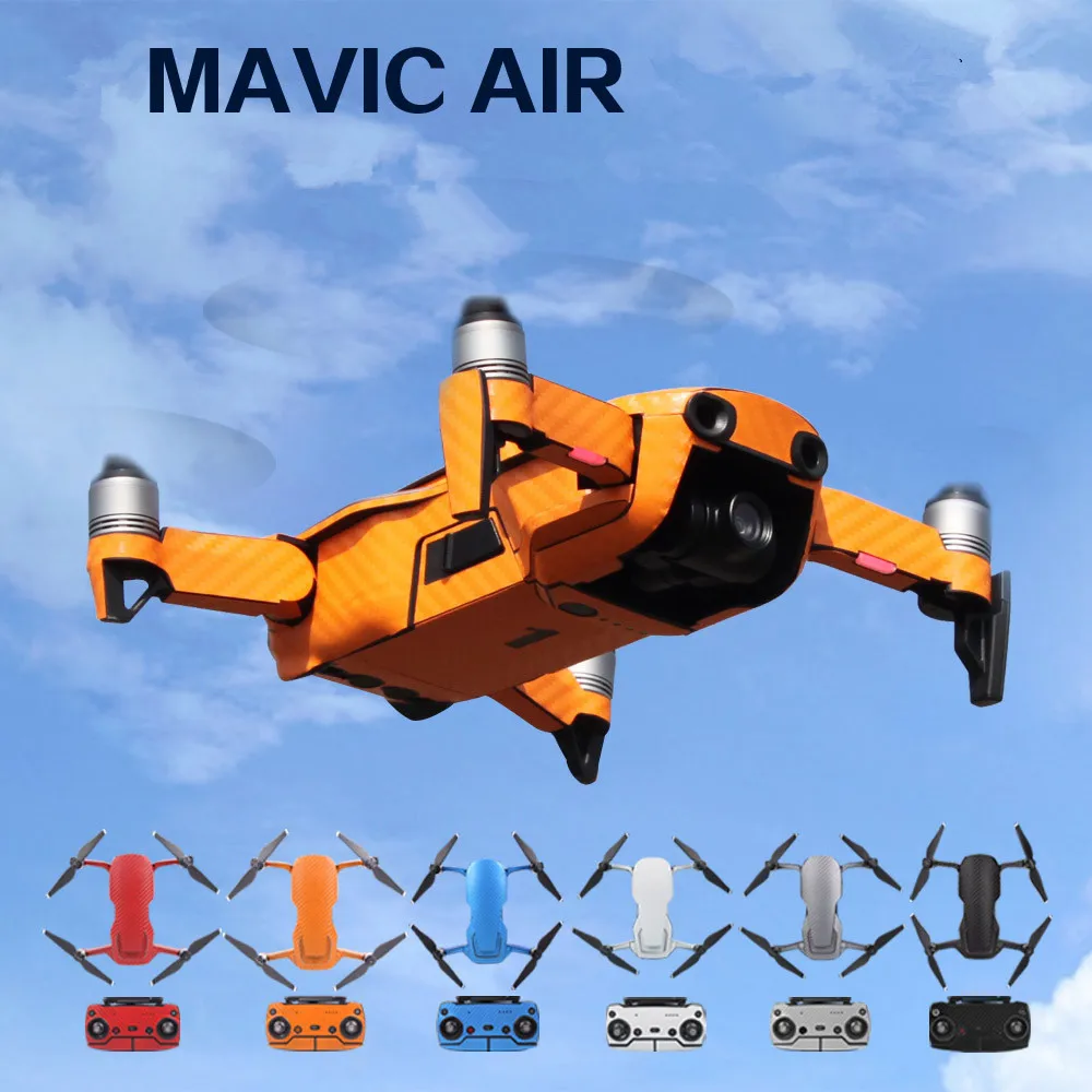 Limited Offer for  Waterproof PVC Carbon Grain Graphic Stickers Full Set Skin Decals for DJI MAVIC AIR Drone body&Arm&