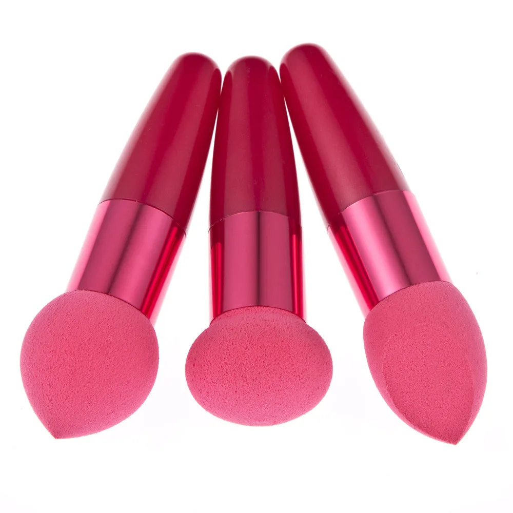 

MUQGEW 3PCS Cosmetic makeup brushes Pro Set Liquid Cream Foundation Concealer Sponge Brushes make up Beauty kits Tool pinceis