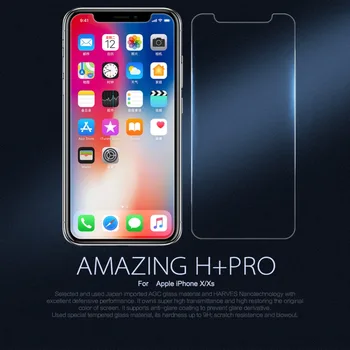 

10pcs/lot Wholesale NILLKIN Amazing H+PRO Anti-Explosion Tempered Glass Screen Protector Film For Apple iphone XS iphone x