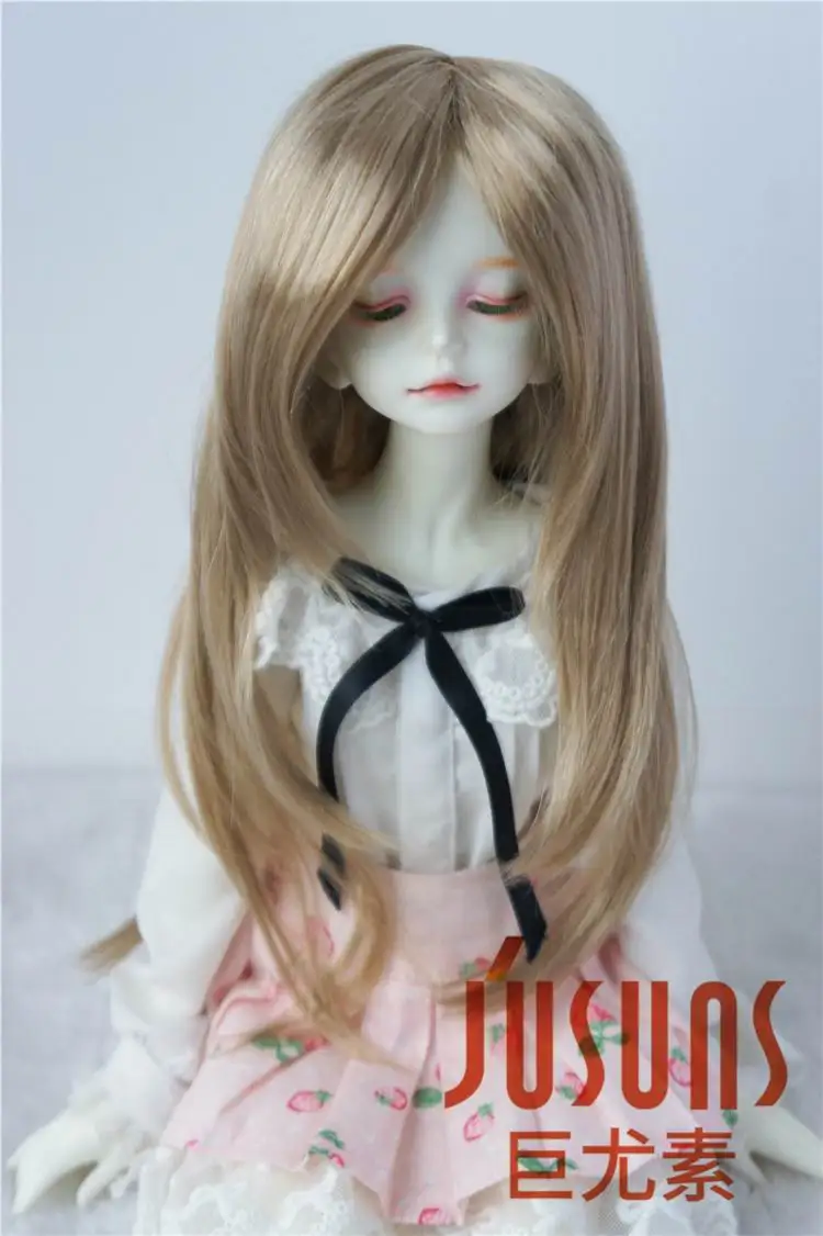 

JD157 1/4 synthetic mohair doll wigs Long nature straight BJD hair MSD 7-8inch doll accessories