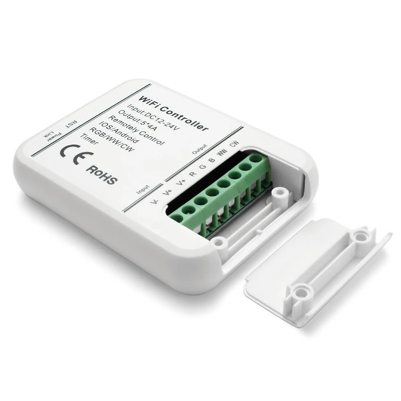 

Jiguoor AL-LC06 LED WIFI Smartphone Controller Romote 5 Channels DC12-24V For RGBWW Strip light