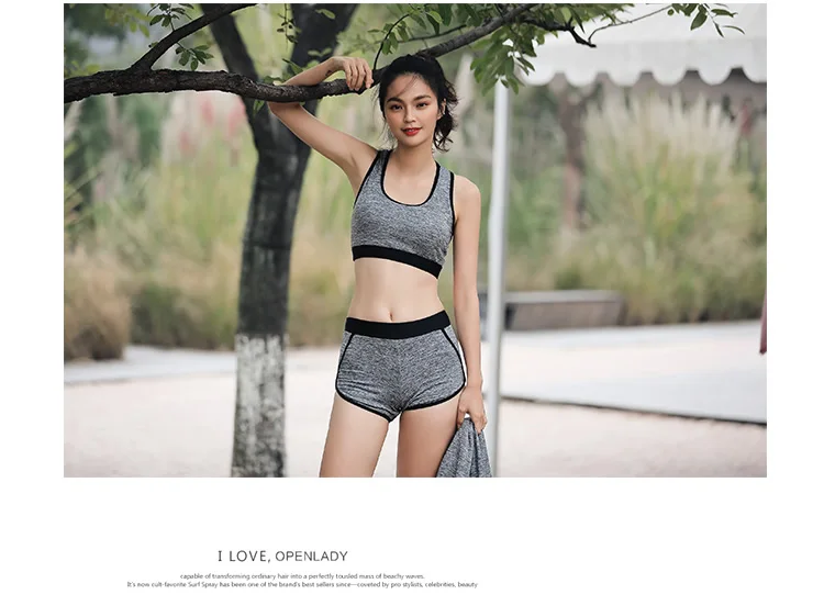 Спортивный бикини 2018 летние пикантные Maillot De Bain Femme Push Up solid серый плюс Размеры Для женщин Купальники для малышек Холтер высокой Средства