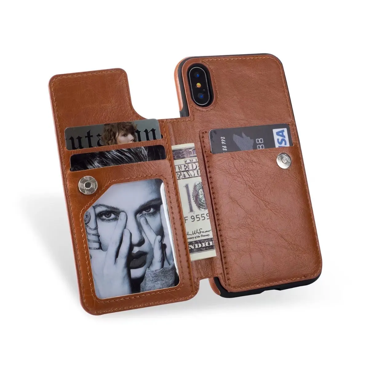  2018 New Fashion Flip Leather Case for Samsung Note 8 Card Slot Stand Zipper Wallet Case for Samsun