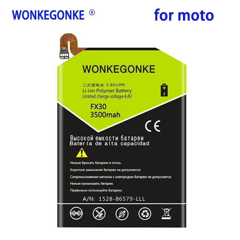 WONKEGONKE 3500mah FX30 Battery for Motorola Moto X Pure Edition Style X+2 XT1570 XT1572 XT1575 Batteries Bateria | Мобильные