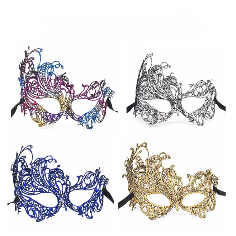 

Sexy Colorful Bronzing Lace Mask Half Face Party Wedding Mask Fashion Dance Clubs Ball Performance Carnival Masquerade Masks