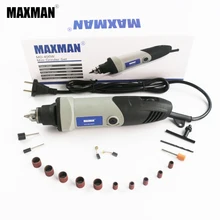 MAXMAN профессиональный электрический мини шлифовальный станок 400 Вт инструмент Dremel 0,6~ 6,5 мм патрон с переменной скоростью вращающийся инструмент DIY Многофункциональные электроинструменты