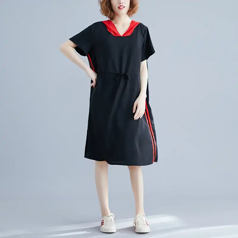 t shirt dress drawstring waist