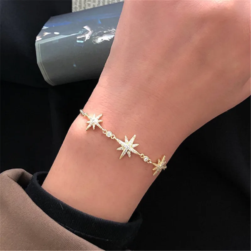 

Woman Wristband Crystal Bracelets Jewelry Accessories Wristlet Zircon bracelets female fashion joker stars bracelets for women
