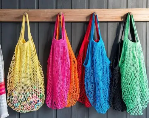 Reusable Shopping String Storage Mesh Bag Grocery Handbag Fishnet Woven Net Tote Special Purpose Bags Super Market Bags 32*38cm