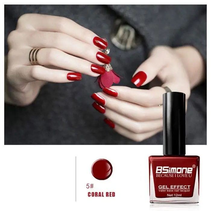 Professional Long Lasting Shimmer Nail Polish Permanent UV Nail Gently applied to the nail surface Gel Nail Art