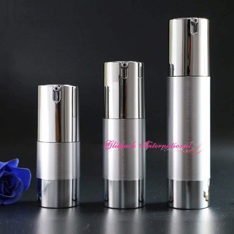 Download Aliexpress.com : Buy 15ml 30ml 50ml Empty Airless Pump bottles Shiny silve/Gold Mini Portable ...